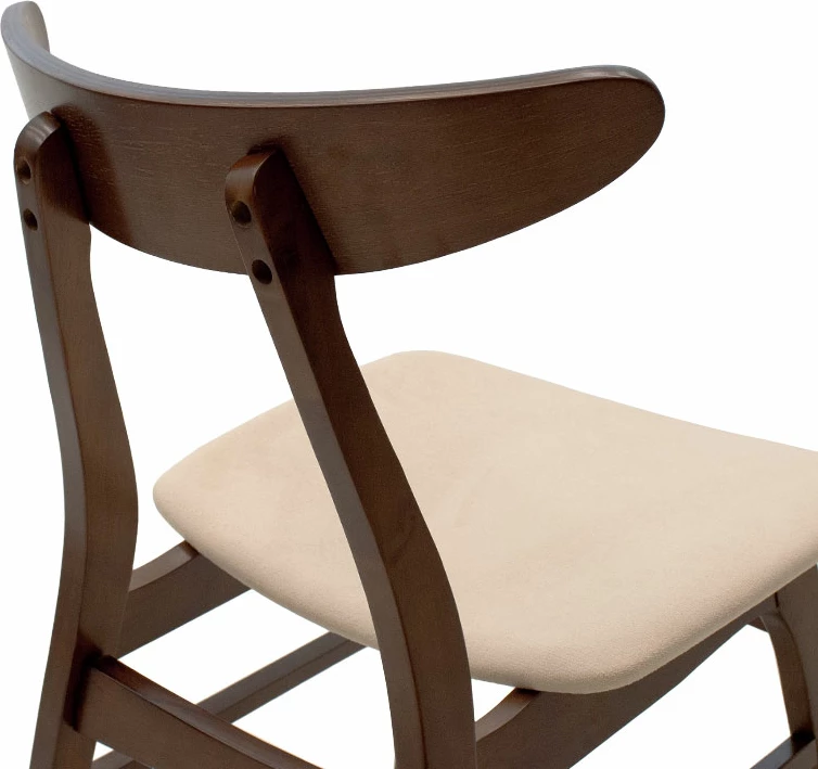 Tavolinë me karrige Benson - Orlean, 5 copë, 120x80x75cm, dru arre - pëlhurë bezhë