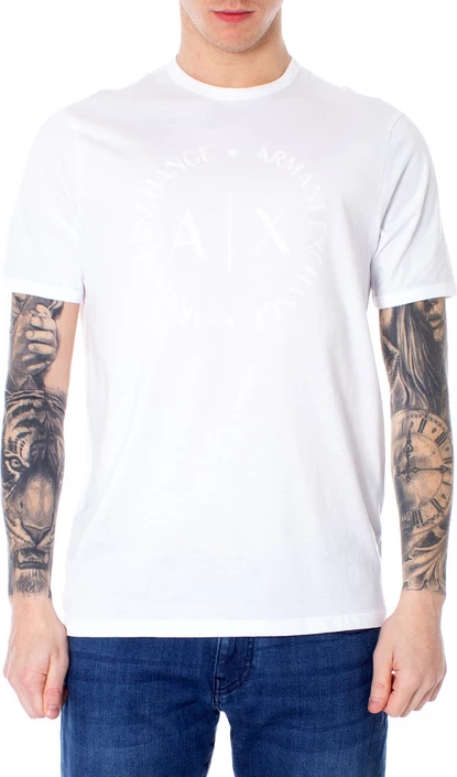 Maicë për meshkuj Armani Exchange, e bardhë