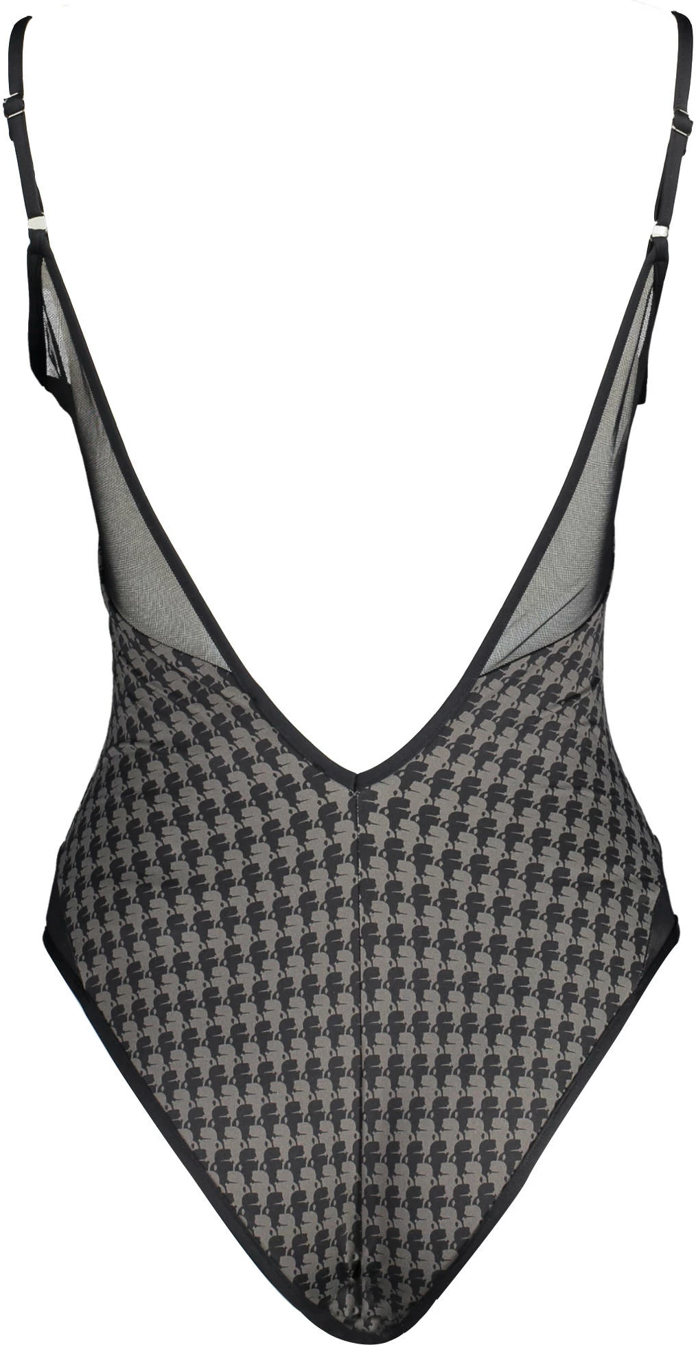 Bikine një pjesëshe KARL LAGERFELD BEACHWEAR femra, të zeza