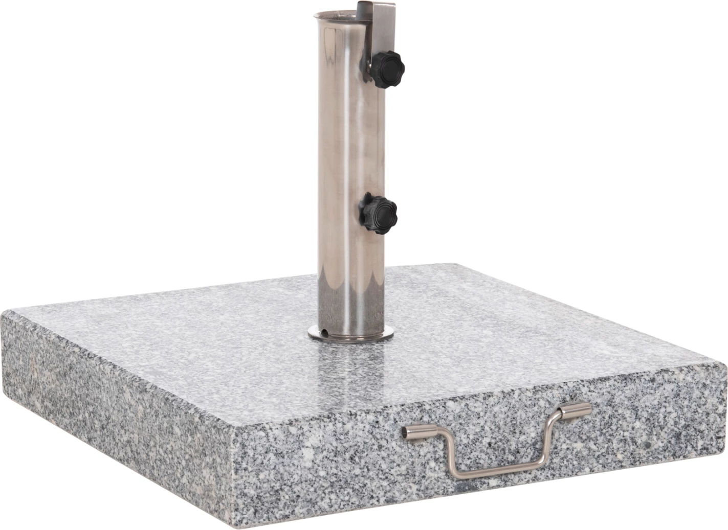 Baza prej graniti për çadër, 60kg, me dorezë dhe rrota, FH6565, tub inox Φ58
