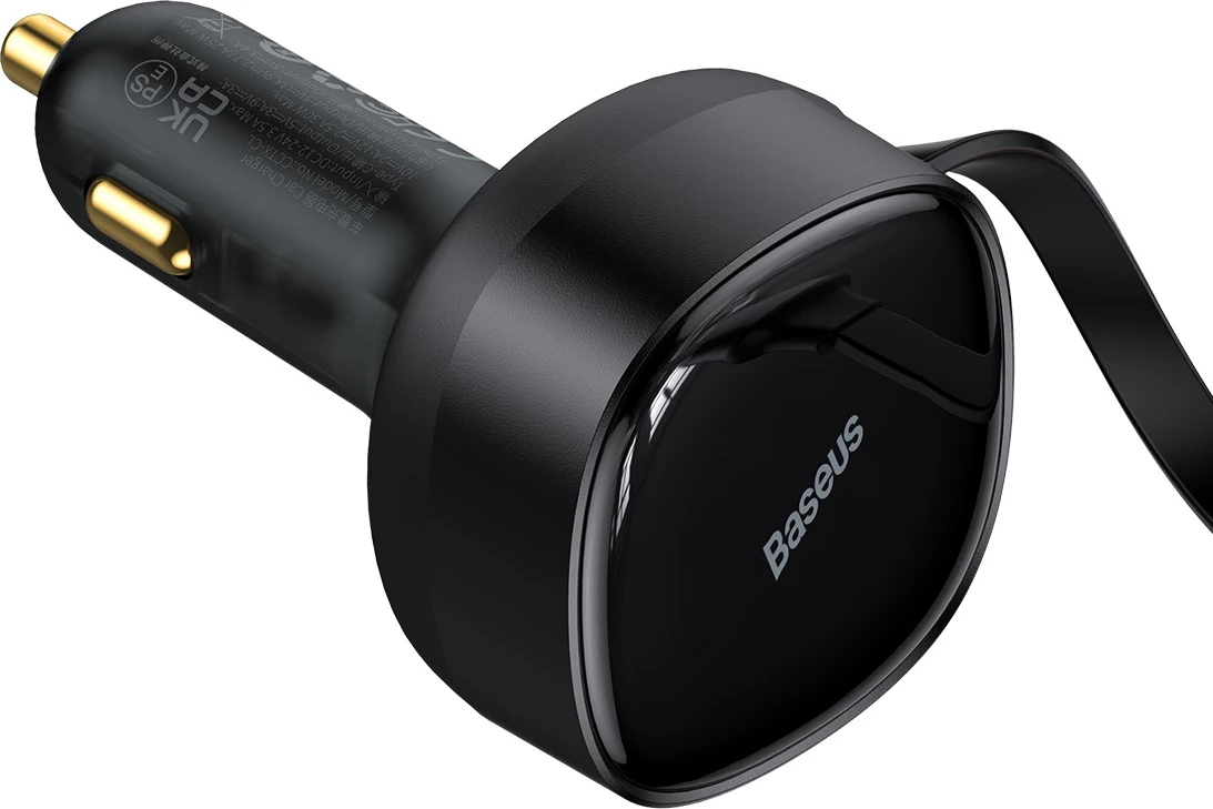 Karikues veture Baseus Enjoyment 2in1, 30W, me kabllo USB-C dhe Lightning, i zi