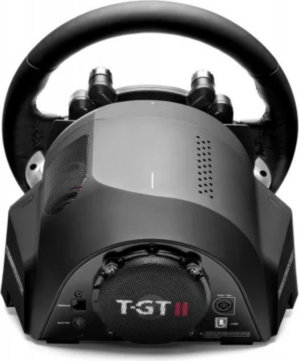 Timon garash Thrustmaster T-GT II, GT Wheel + Base, për PS5/PS4/PC, Force Feedback 40W, USB/Bluetooth, pack pa pedale, i zi