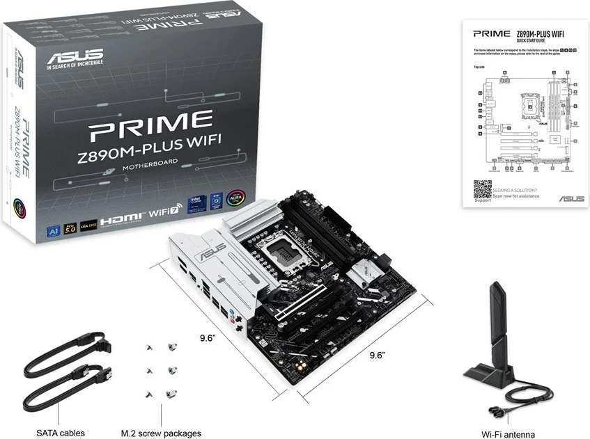 Pllakë amë ASUS PRIME Z890M-PLUS WIFI, micro ATX, Socket LGA 1851