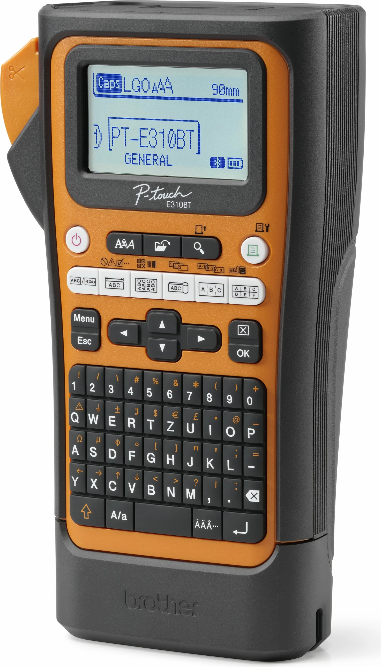 Printer etiketa Brother PT-E310BTVP, QWERTZ, HSE/TZe, 180 x 180 DPI, Wired & Wireless
