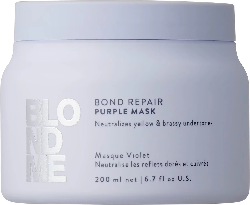 Maskë për flokë për femra Schwarzkopf Professional BlondMe Bond Repair Purple Mask, 200ml, Purple