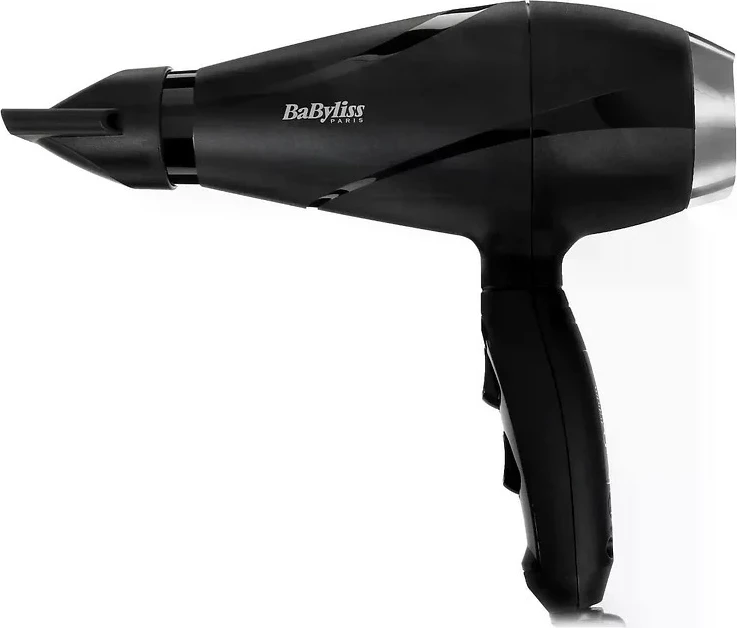 Tharëse flokësh, BaByliss 6710DE, 2100 W, motor AC, jonizim, 2 shpejtësi dhe 3 temperatura, me difuzor dhe grykë e ngushtë, e zezë