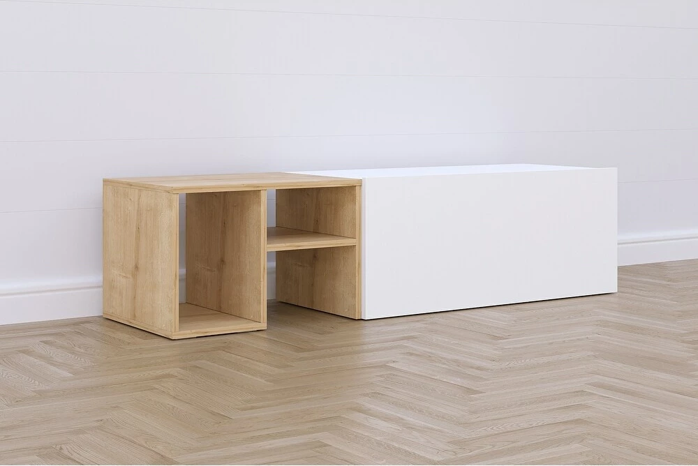 TV Komodë Maze, e bardhë/ e kaftë