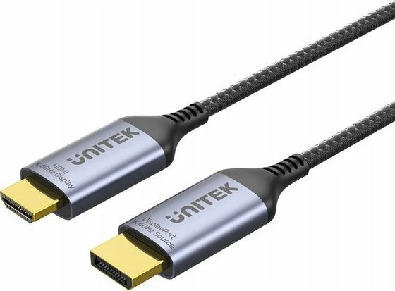 Kabllo DisplayPort 1.4 në HDMI 2.1 Unitek V1610A01, 1.8 m, 8K@60Hz/4K@120Hz, Gri
