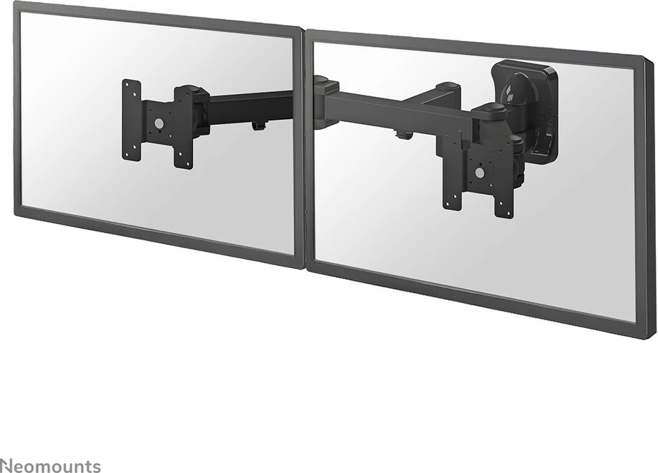 Mbajtës muri për dy monitorë Newstar FPMA-W960D, deri 27 inç, rrotullues, i zi