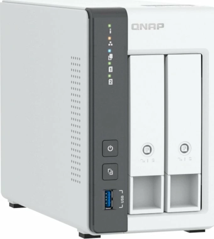 Server fajllash NAS Qnap TS-216G 2-bay 4GB DDR4 2.5GbE pa disqe, bardhë/gri