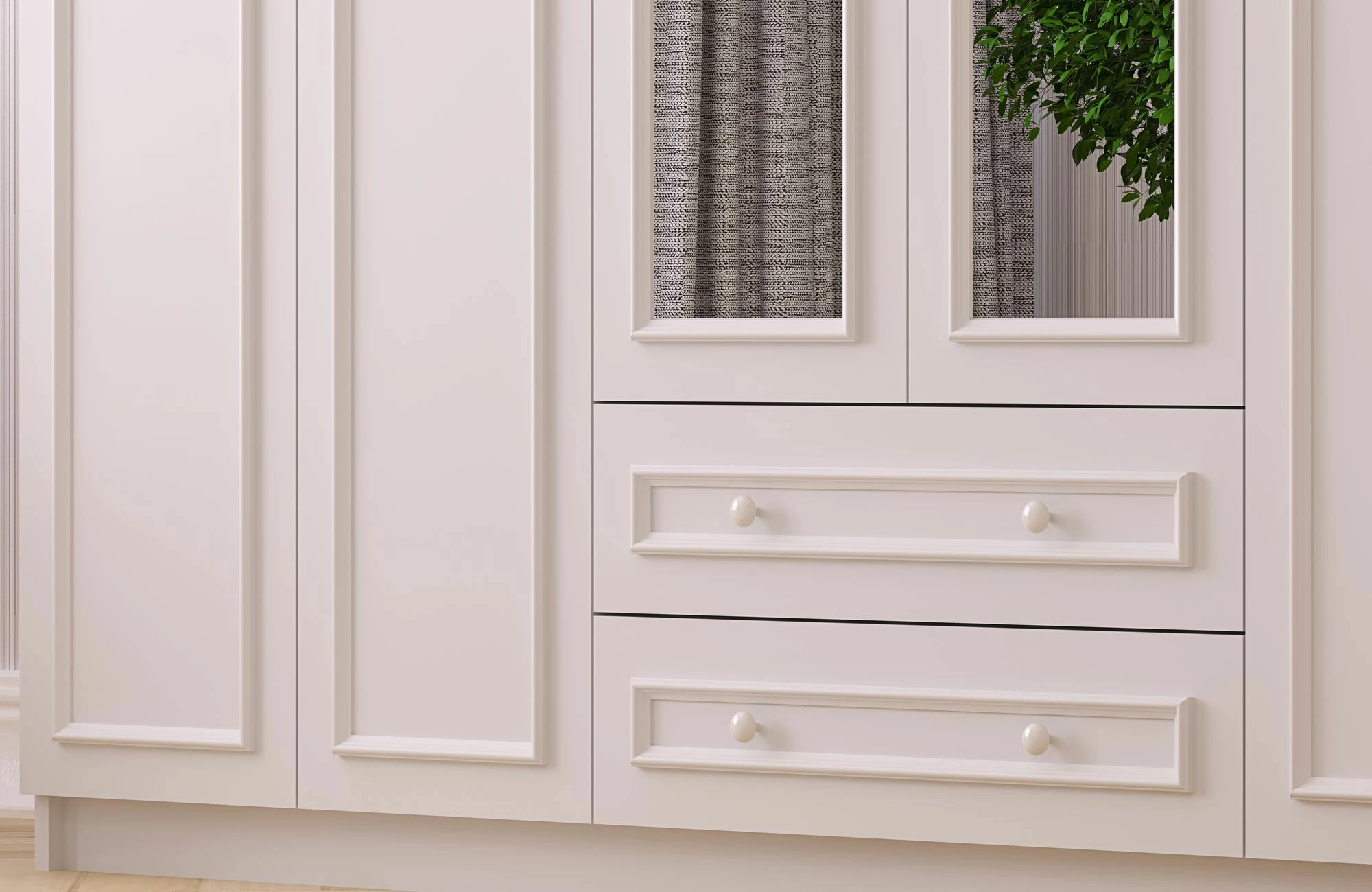 Dollap Skye Decor, ngjyrë e bardhë mat, RB-186-04