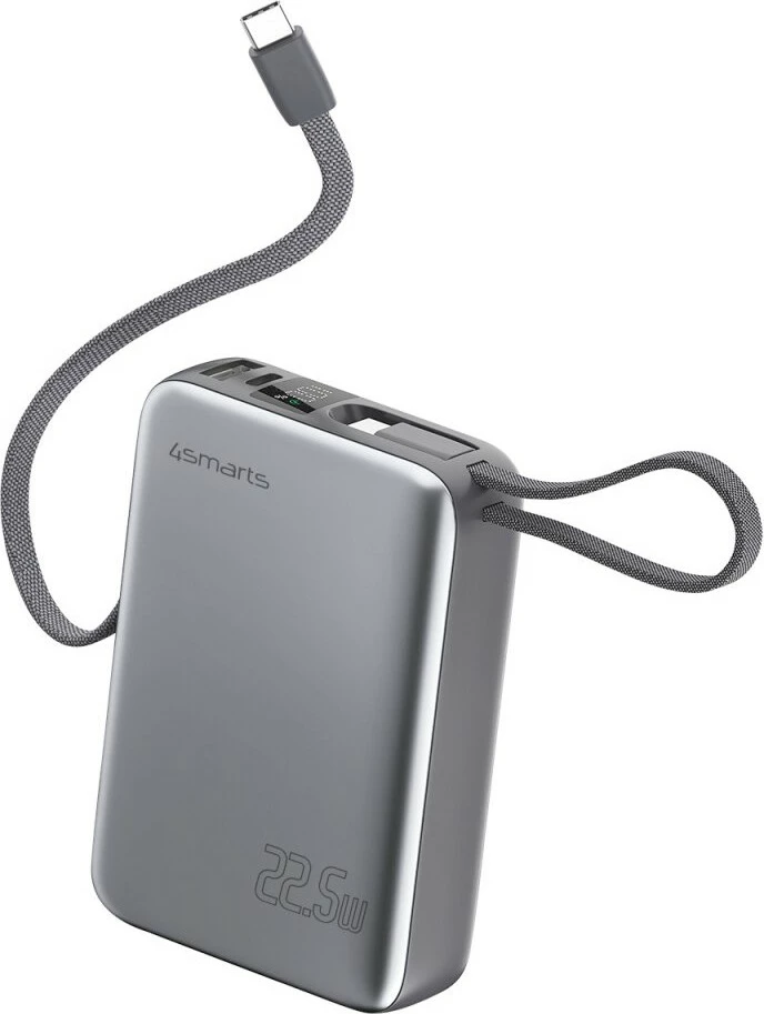 Powerbank 4smarts Powerbank Pocket Dual Cord 20000mAh 22.5W spacegrau