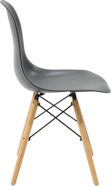 Set tavoline me karrige Julita, MDF i zi, dru ahu natyral, 3 copë, Φ60x73cm