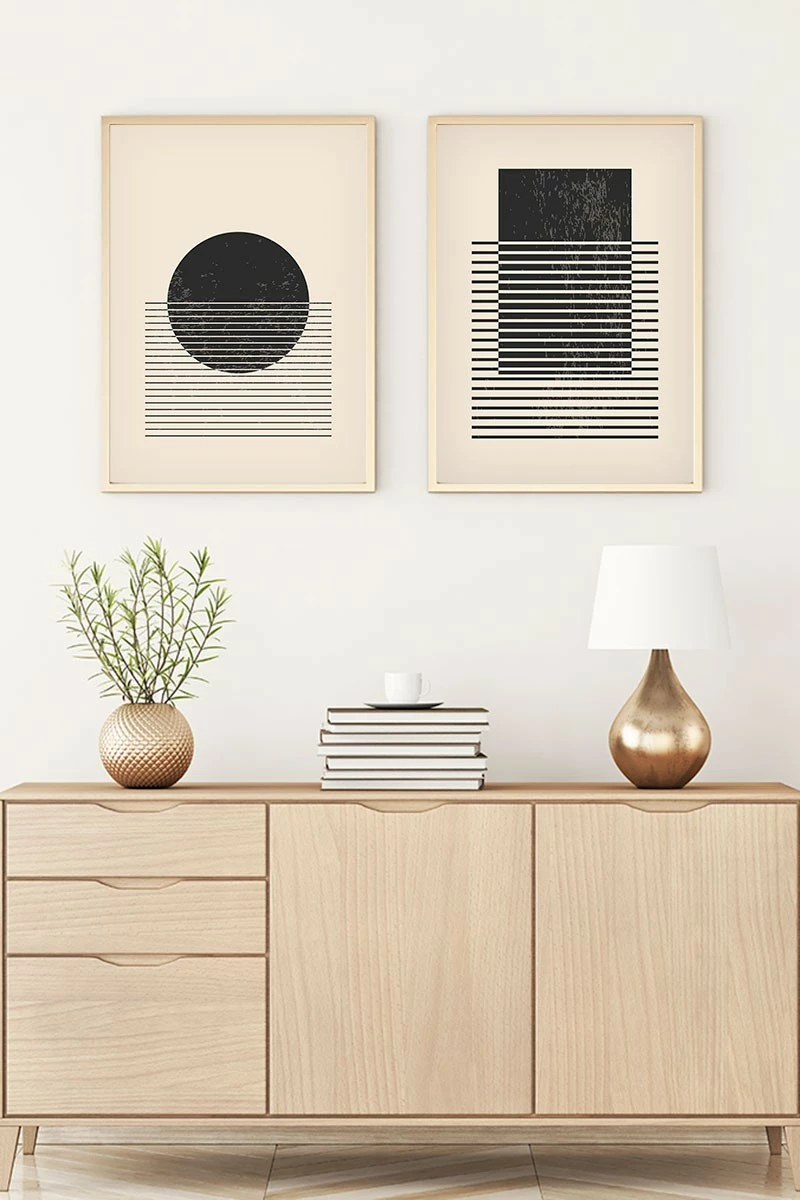 Pikturë dekorative me kornizë MDF (2 copë), Wallity, Huhu81, 70x50