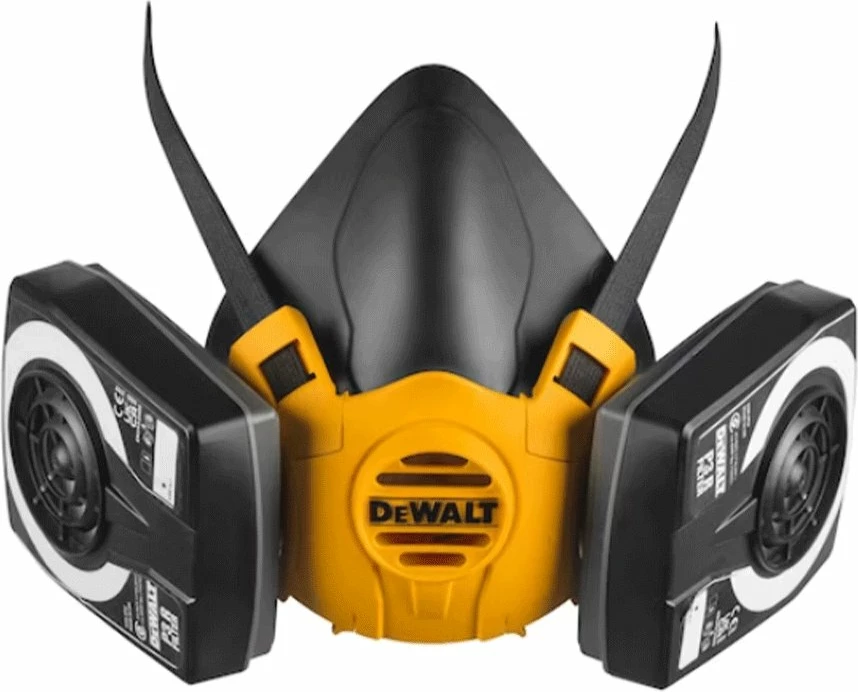Maskë respiratore gjysmëfytyre Dewalt DXIR1HMLP3, filtra P3, madhësia L, e verdhë/zezë, set me 2 filtra