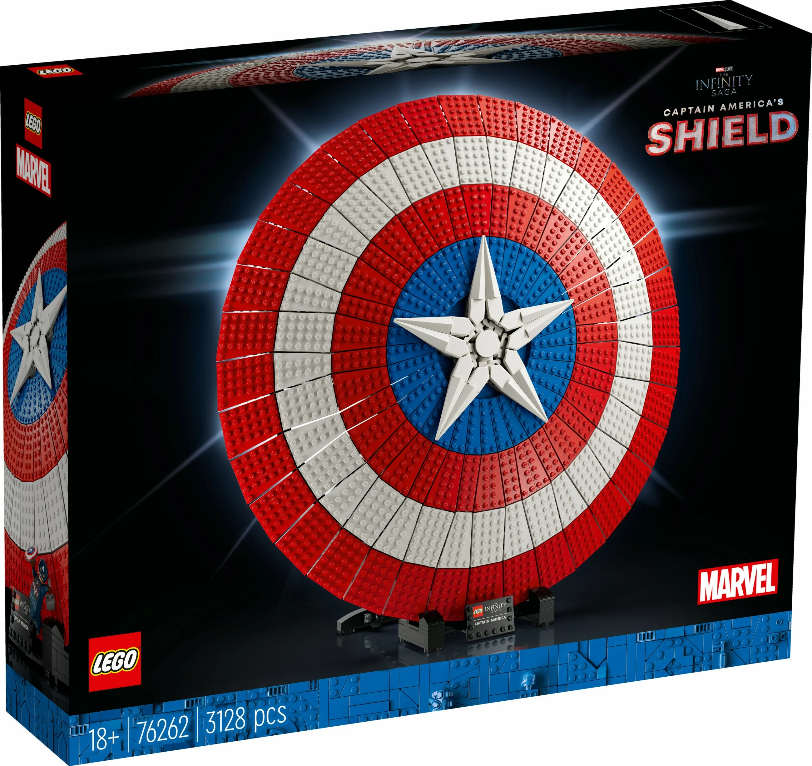 Set ndërtimi LEGO Marvel Super Heroes Captain America's Shield, 3128 pjesë, Multikolor
