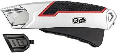 Cutter WEDO Safety Hebel, trup metalik, aliazh zinku, argjend