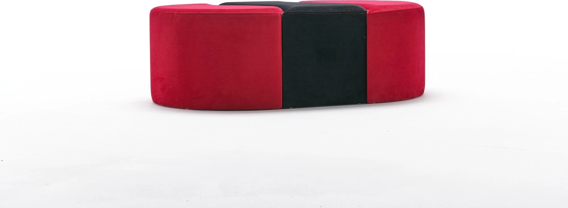 Puf Atelier del Sofa, Alya, e kuqe dhe e zezë