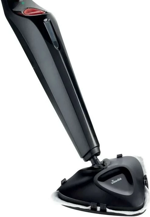 Mop me avull Vileda Steam Plus, i zi, me 2 mbulesa mikrofibre dhe aksesor për tapet