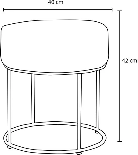 Puf Atelier del Sofa, ngjyrë antracit dhe bakri, Moon Steel Gabbana