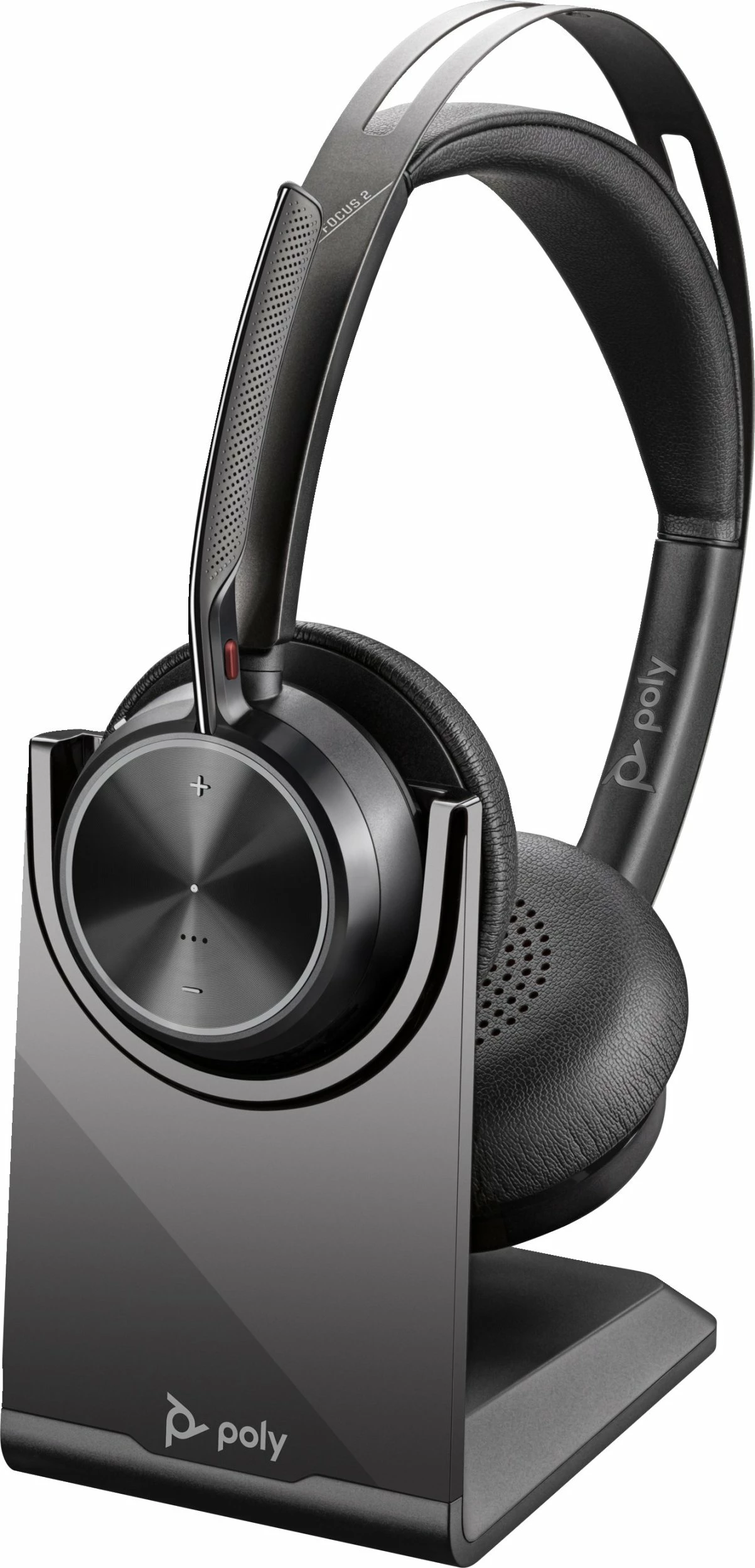 Kufje Poly Voyager Focus 2 9T9J5AA, Bluetooth 5.1, ANC, me stacion karikimi, të zeza