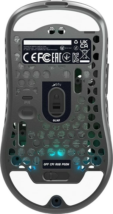 Maus Cherry XTRFY M42 RGB, Ambidextrous, Optical, RF Wireless + USB Type-C, 19000 DPI, Bardhë