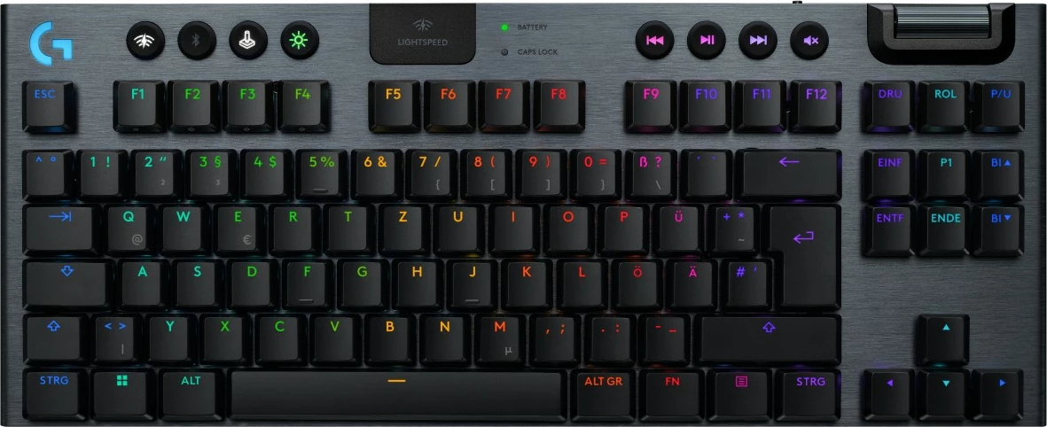 Tastierë gaming Logitech G915 X LIGHTSPEED TKL, mekanike, pa kabllo, e zezë