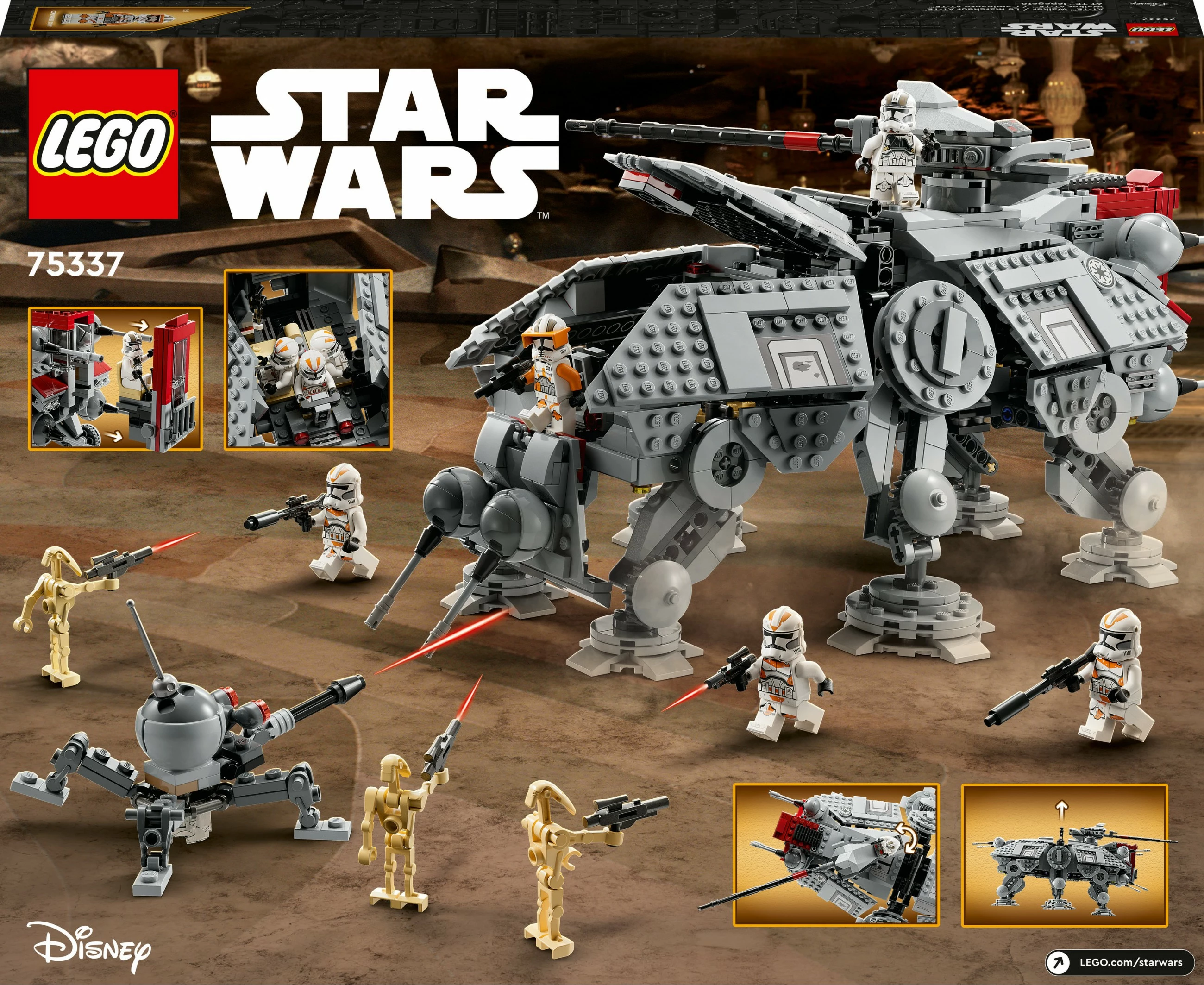 Set ndërtimi LEGO Star Wars AT-TE Walker, 1082 pjesë, Multingjyrësh
