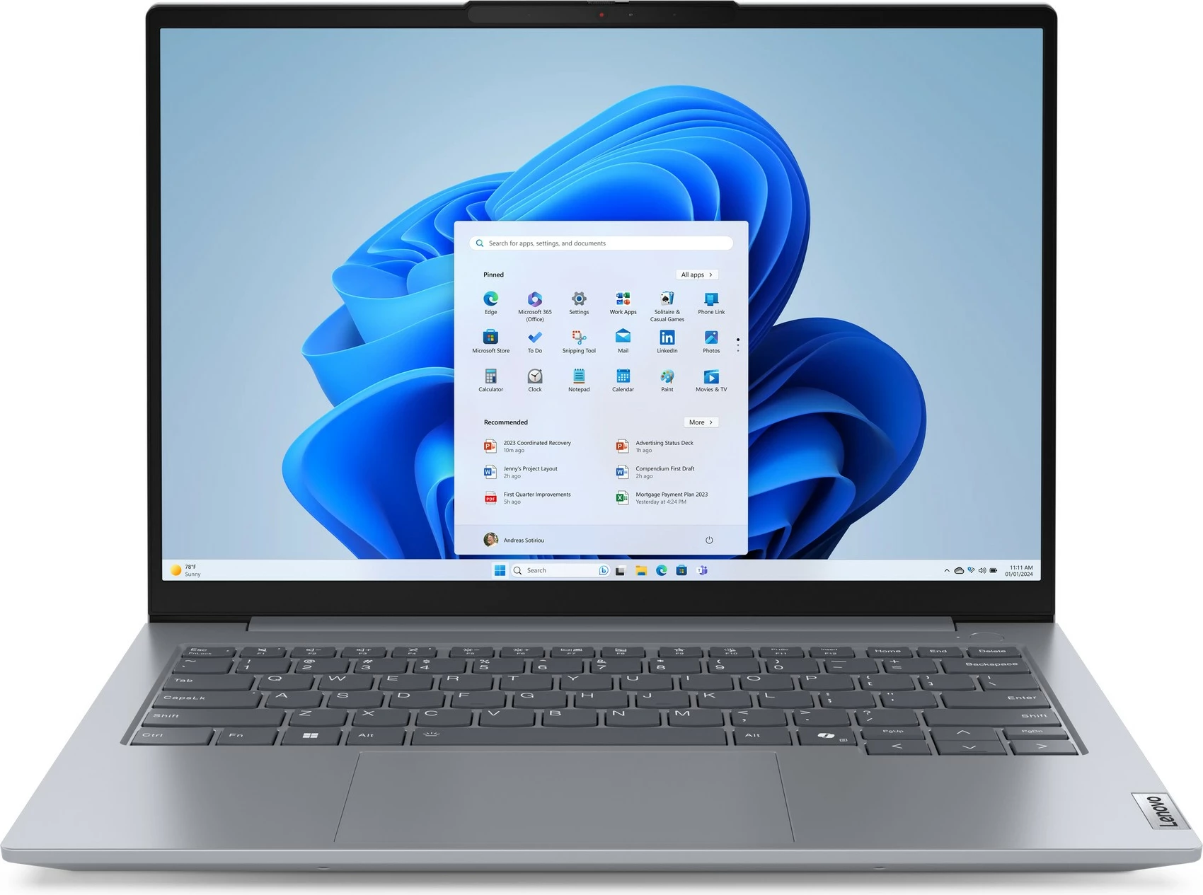 Laptop Lenovo ThinkBook 14 G7 IML, Intel Core Ultra 7, 32 GB RAM, 1 TB, Arctic Grey
