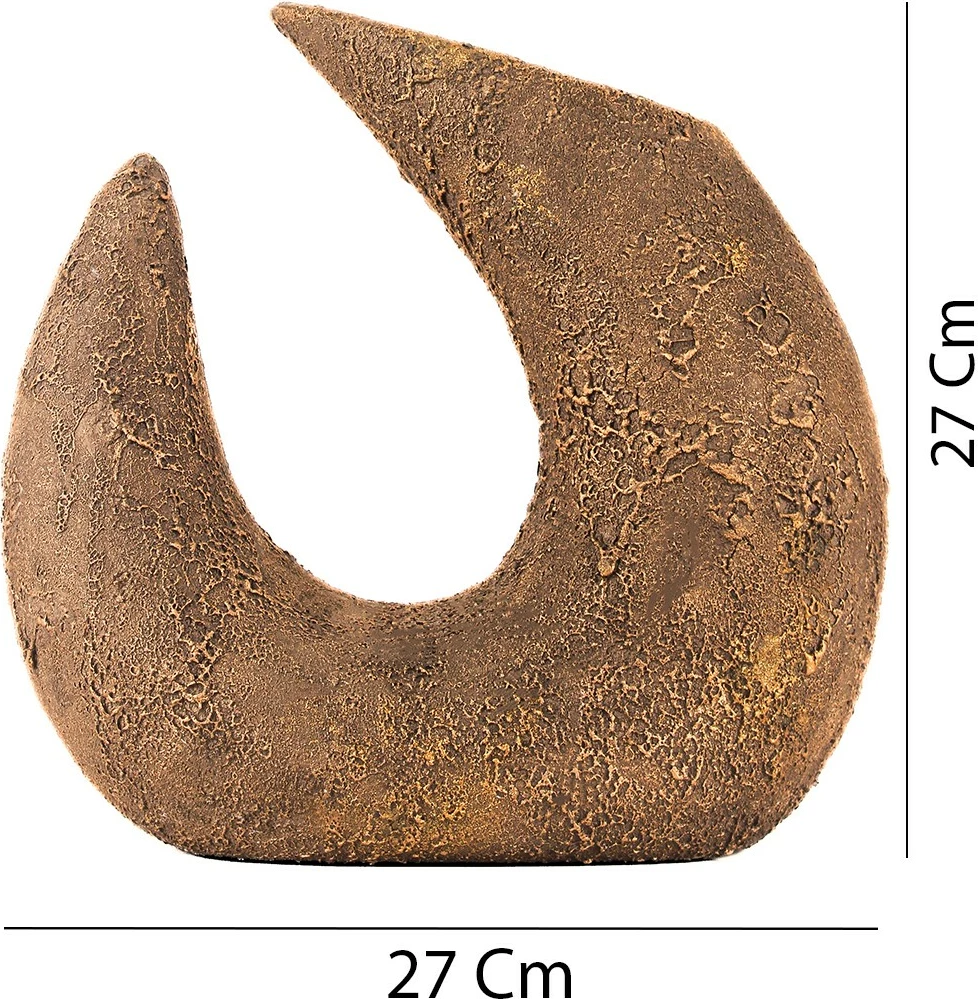 Vazo dekorative, qeramike, ngjyrë kafe, dorë-pikturuar, BK002, 27x27cm