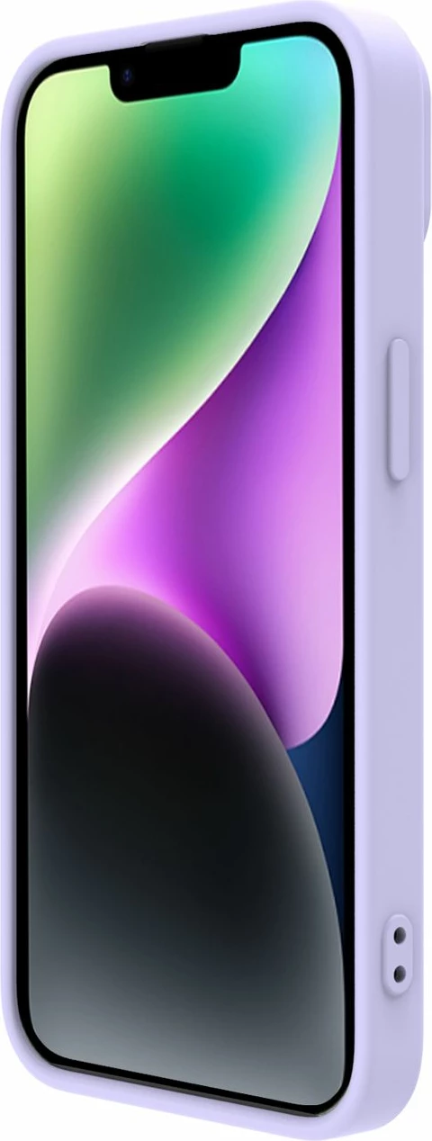 Mbështjellës Nillkin CamShield Silky Silicone për iPhone 14 Plus, MagSafe, Kapak kamere, Violet