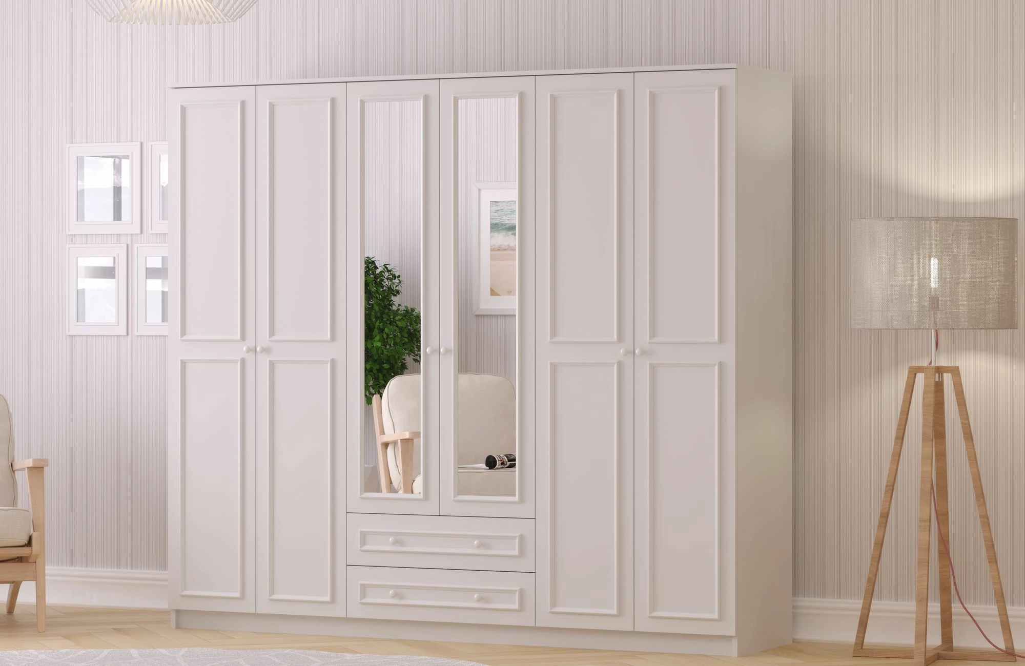 Dollap Skye Decor, ngjyrë e bardhë mat, RB-186-04