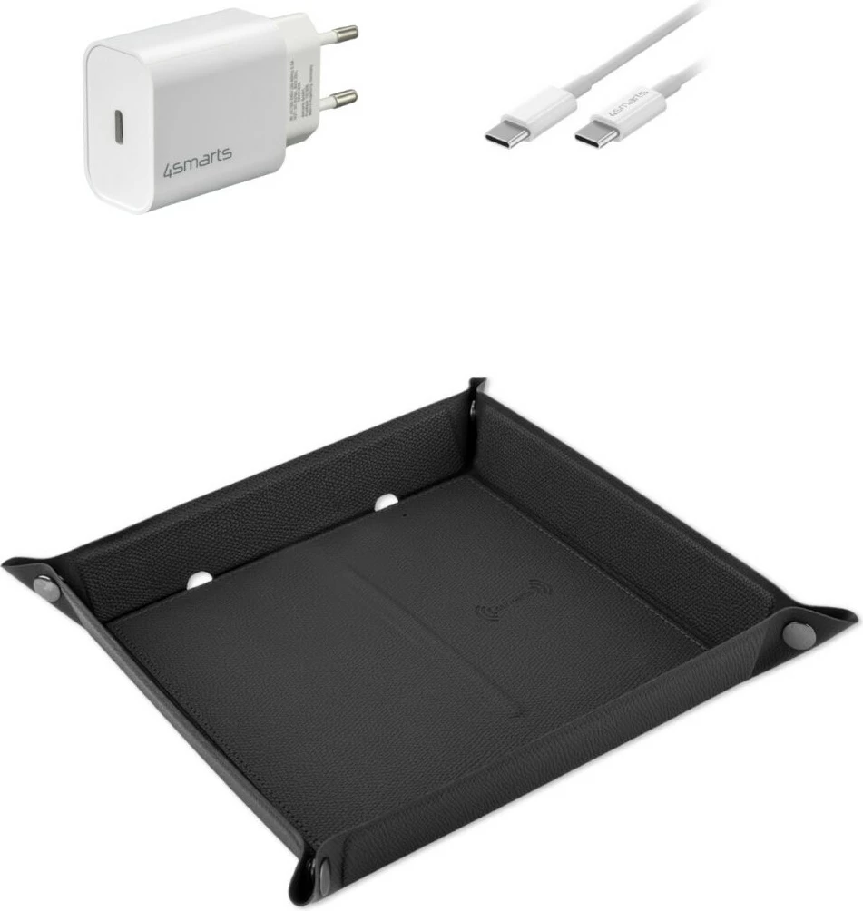 Set karikues 4smarts SmartTray, USB-C, me tabaka organizuese, e zezë