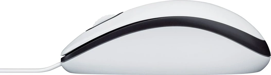 Maus Logitech M100, me kabllo, USB, i bardhë