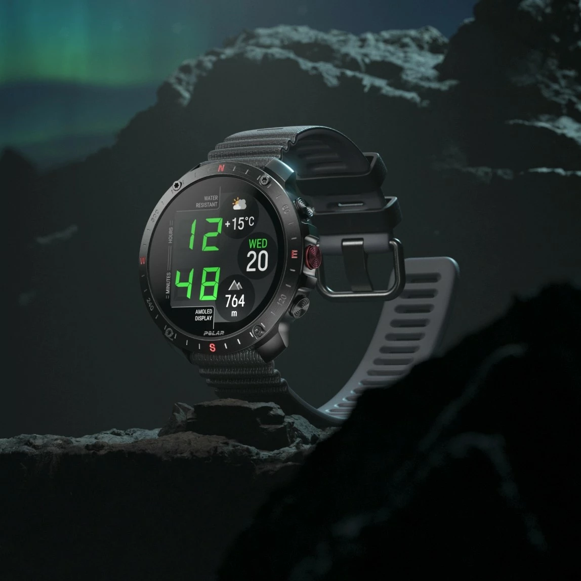 Smartwatch Polar Grit X2 Pro HR S-L, 32GB, 488mAh, e zezë