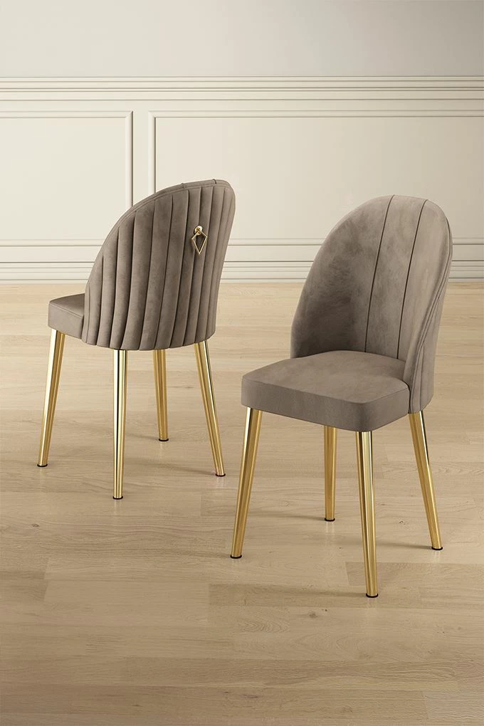 Set karrigesh (6 copë) Hanah Home, Mara, kapuçino, ari