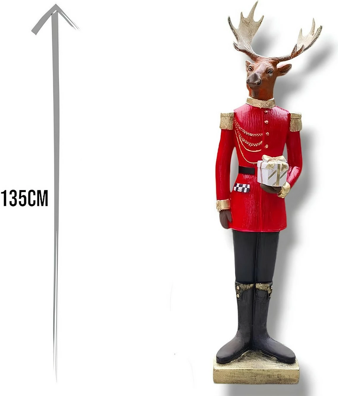 Objekt dekorativ Evila Originals, i kuq, i bardhë, i zi, CY0640, 32x32x135cm