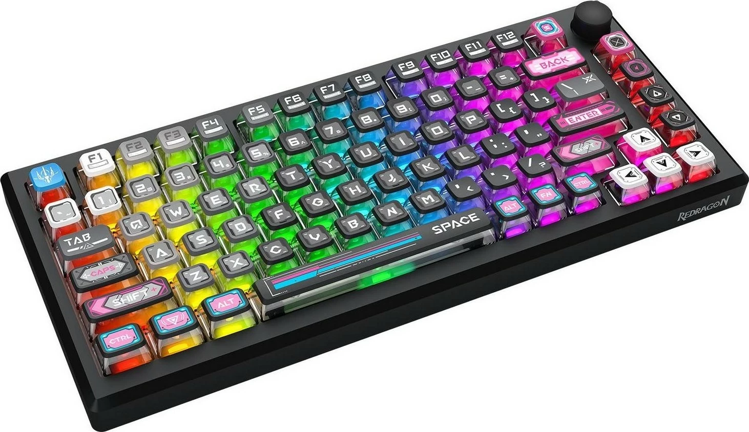 Tastierë mekanike Redragon K732MC-RGB-PRO Uranus Pro 82, RGB, wireless/wired, anglisht, e zezë
