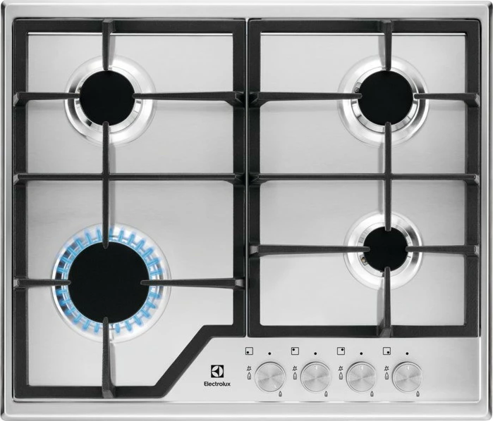 Pllakë gazi Electrolux EGS6426SX, inox, 4 zona gatimi
