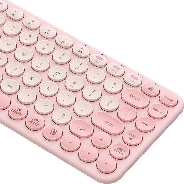 Tastierë Baseus K01A, wireless, tri-mode, baby pink