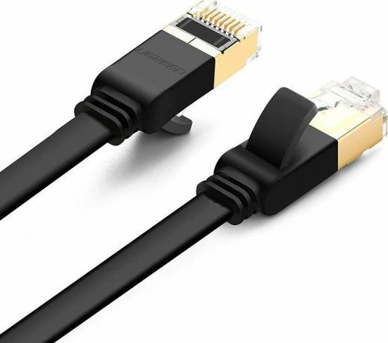 Kabllo Ethernet Ugreen NW106 Cat.7 STP 0.5 m, 10 Gb/s, e sheshtë, e zezë