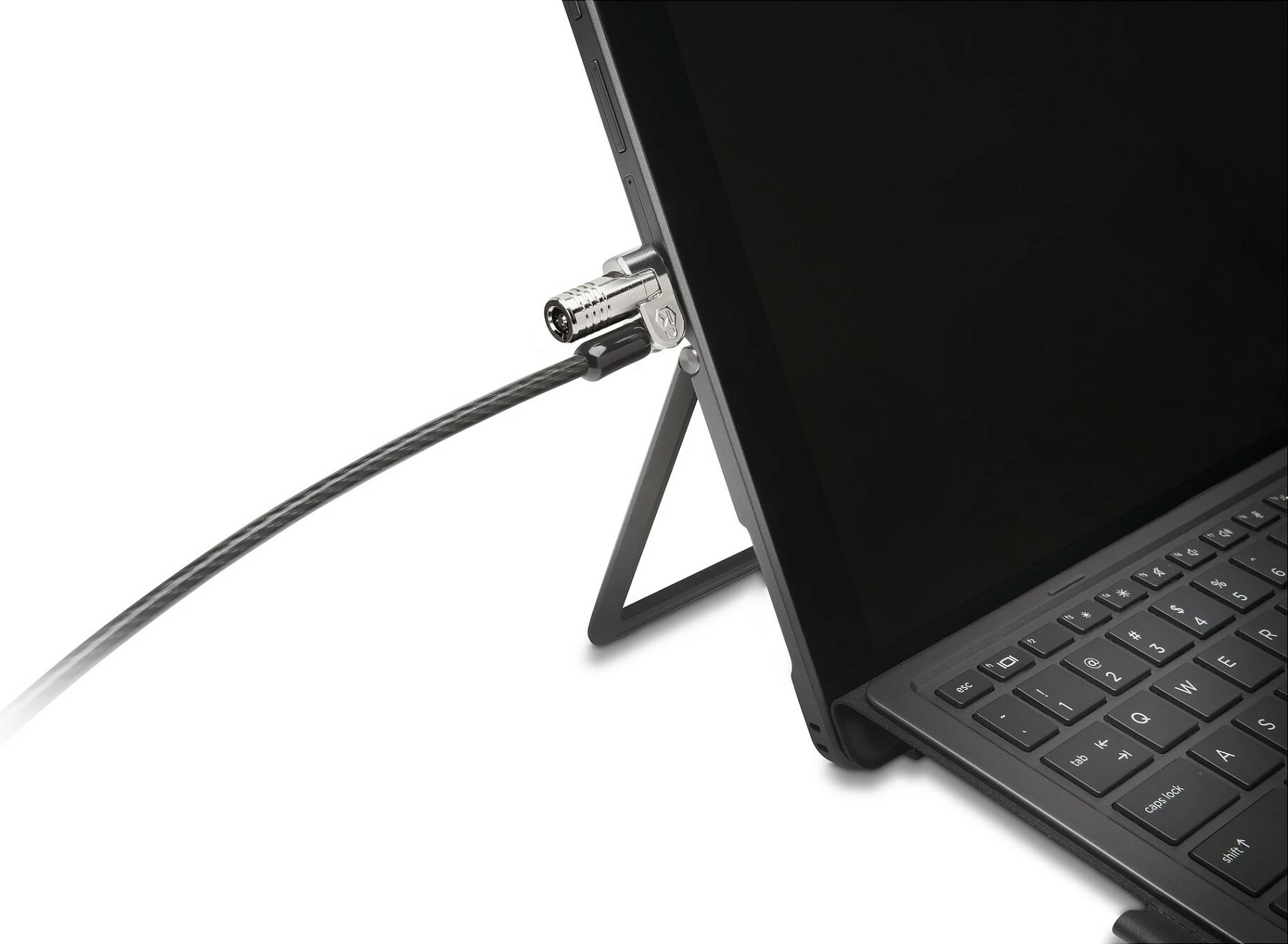 Kabëll sigurie Kensington NanoSaver, me çelës, 1.8m, për laptop, ngjyrë e zezë/inoks