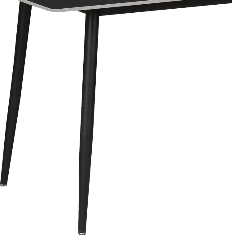 Tavolinë me karrige Gustas-Bella set prej 5 pjesësh, ngjyrë hiri me gurë të sinteruar mermeri të zi 120x60x75cm