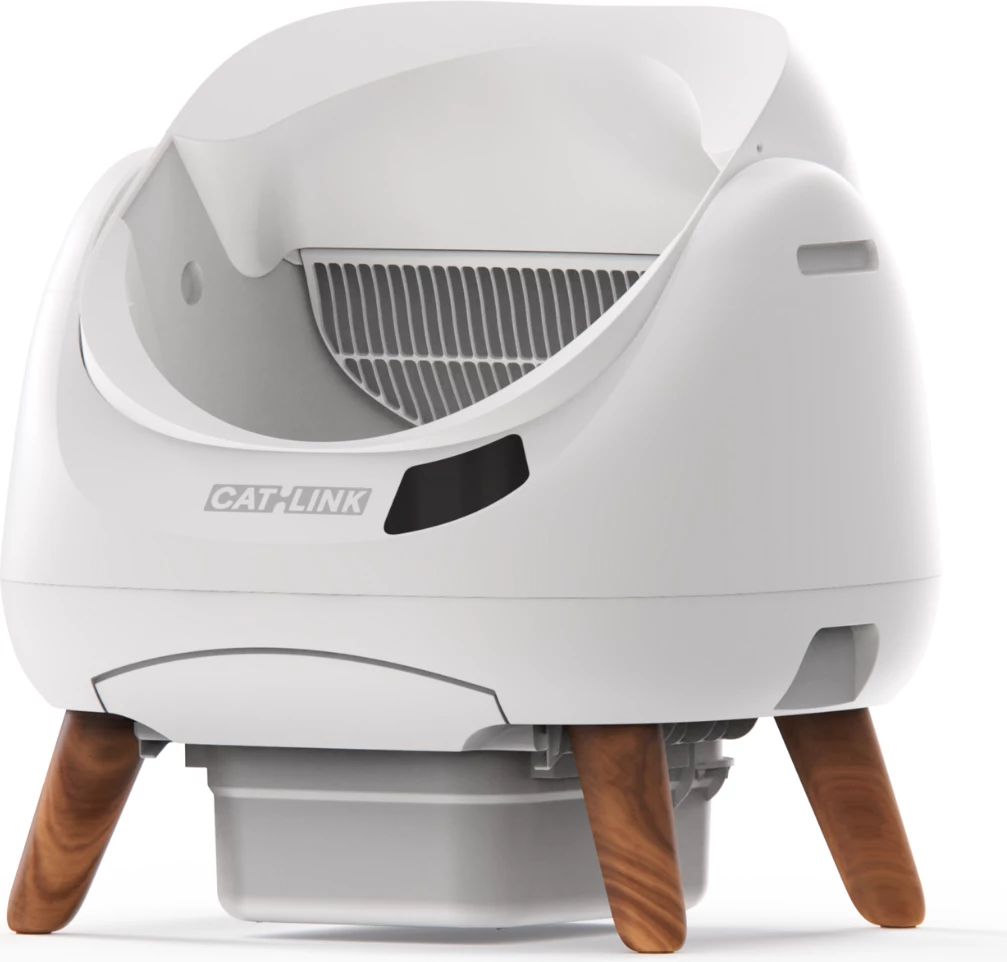 kuti inteligjente për rërë mace CATLINK Open X C08 Scooper, kontroll me aplikacion, Wi‑Fi 2.4/5 GHz, 12 L kontejner mbeturinash, e bardhë