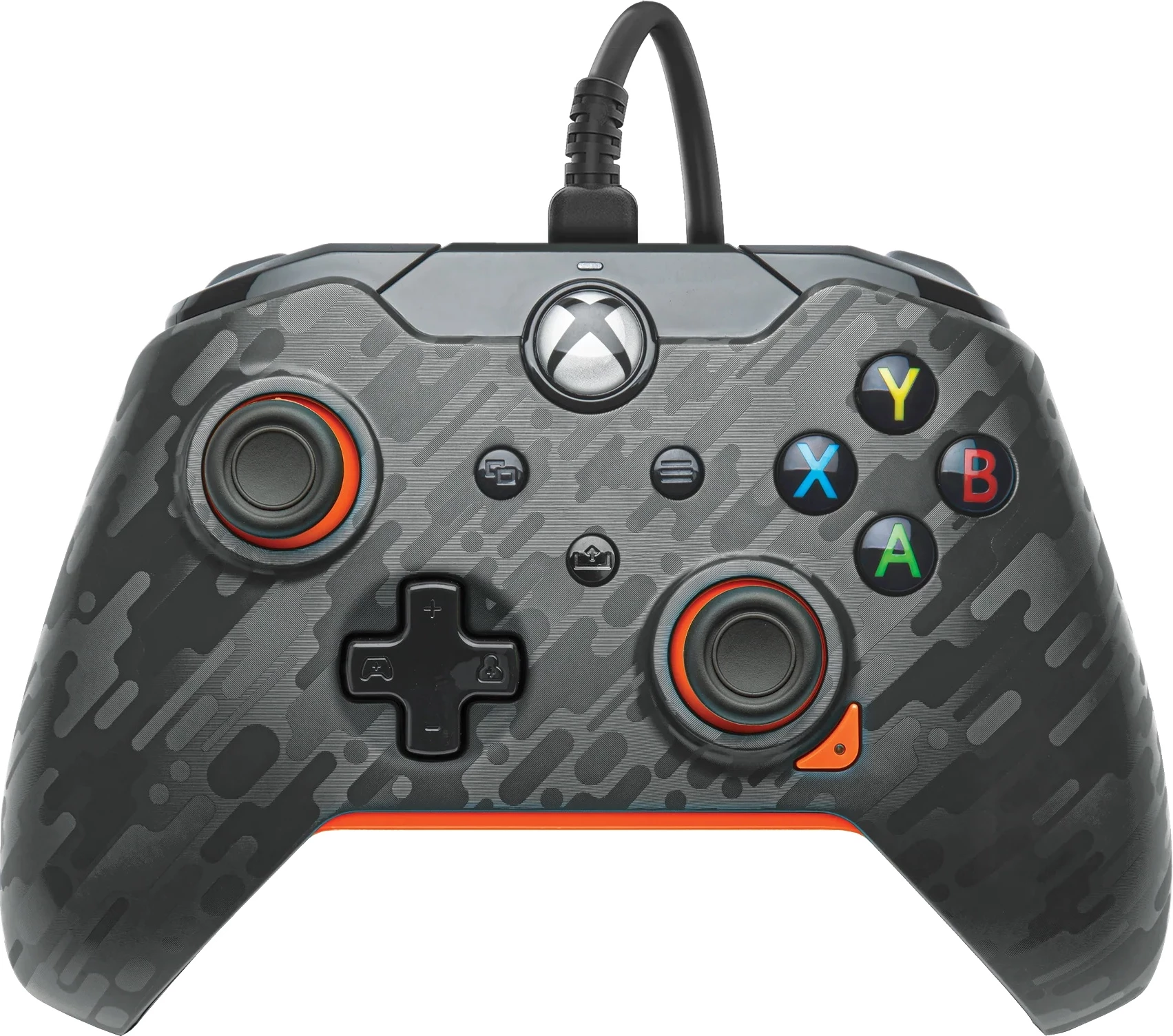 Kontroller me kabllo PDP Xbox Wired Controller Carbon Atomic, kabllo 2.5 m, gri/portokalli