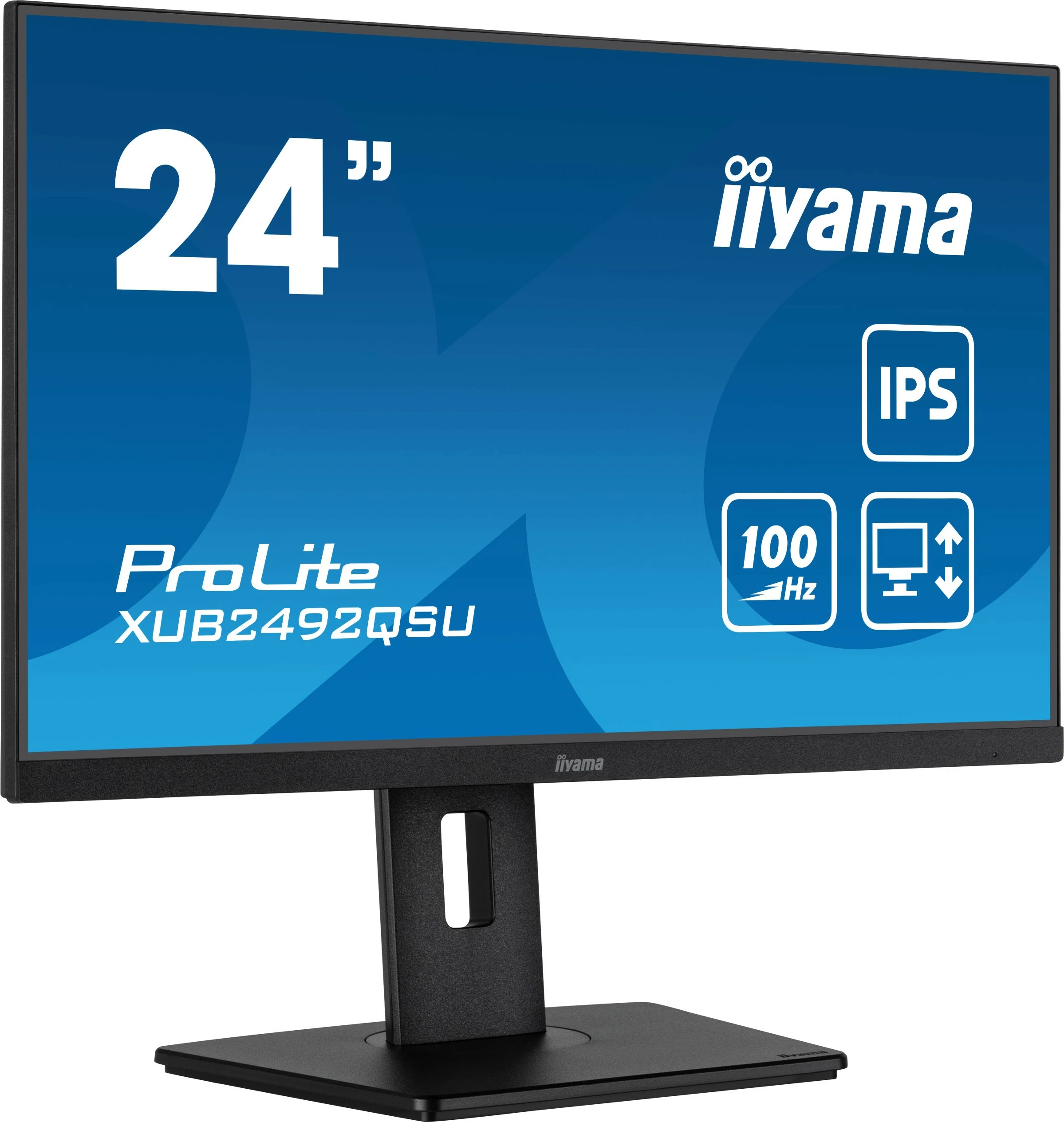 Monitor iiyama ProLite XUB2492QSU-B1, 23.8", 2560 x 1440 pixels, Wide Quad HD, LED, 1 ms, E zezë