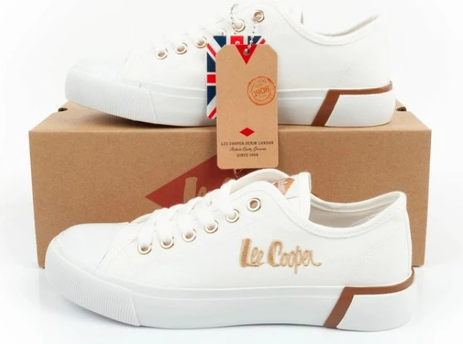 Këpucë femra Lee Cooper, të bardha