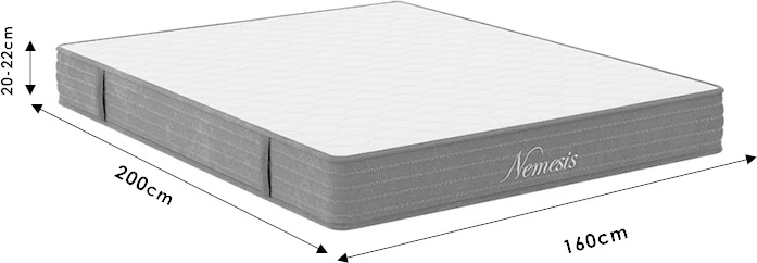 Dyshek Nemesis me susta xhepi, paketë rrotulluese, dy anëshe, aloe vera, 20-22cm, 160x200cm