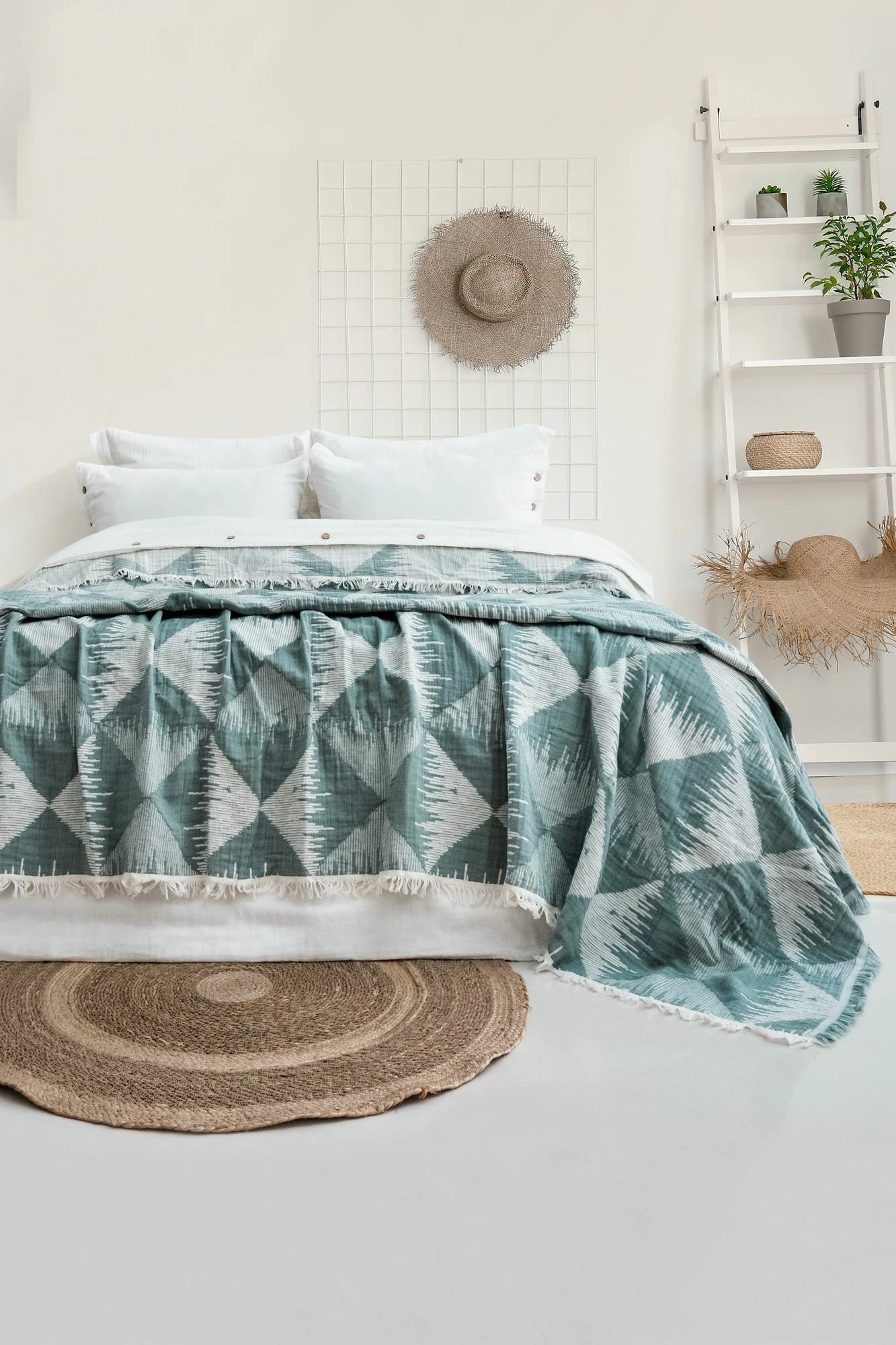 Set mbulesë dysheku dopio, L'essentiel Dolce, ngjyrë e gjelbër