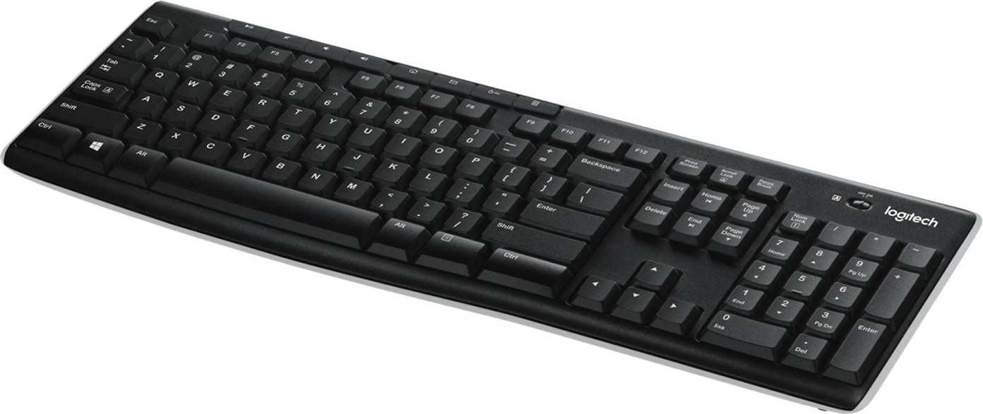 Tastierë wireless Logitech K270, full-size, QWERTY, e zezë